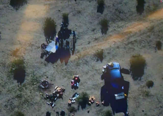 Surveillance footage allegedly showing members of a far-left anti-government group preparing to construct and test bombs in the California desert, as released by the Justice Department on Monday, Dec. 15, 2025.