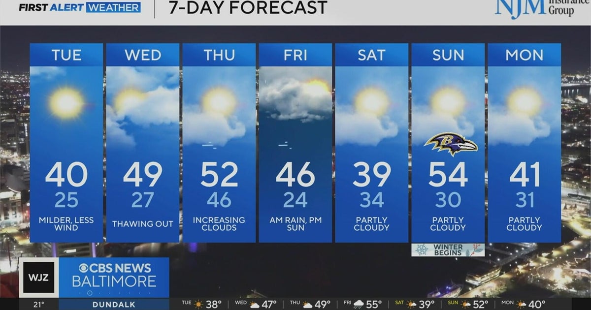 Bitterly cold overnight in Maryland - CBS Baltimore