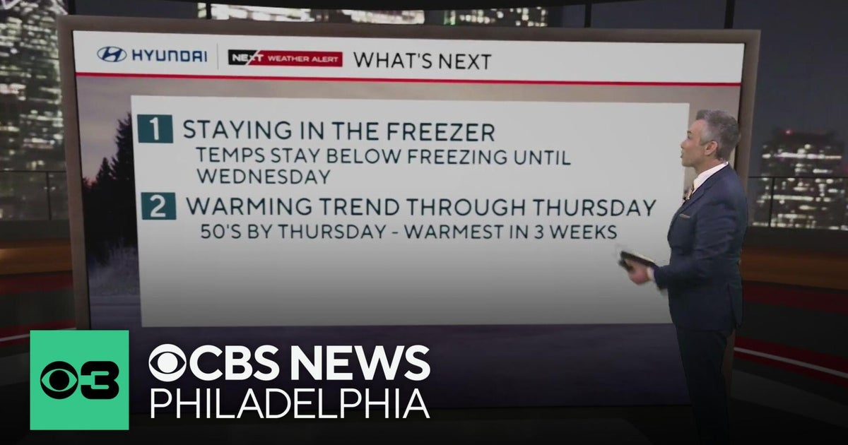 Very cold Monday night in Philadelphia region - CBS Philadelphia