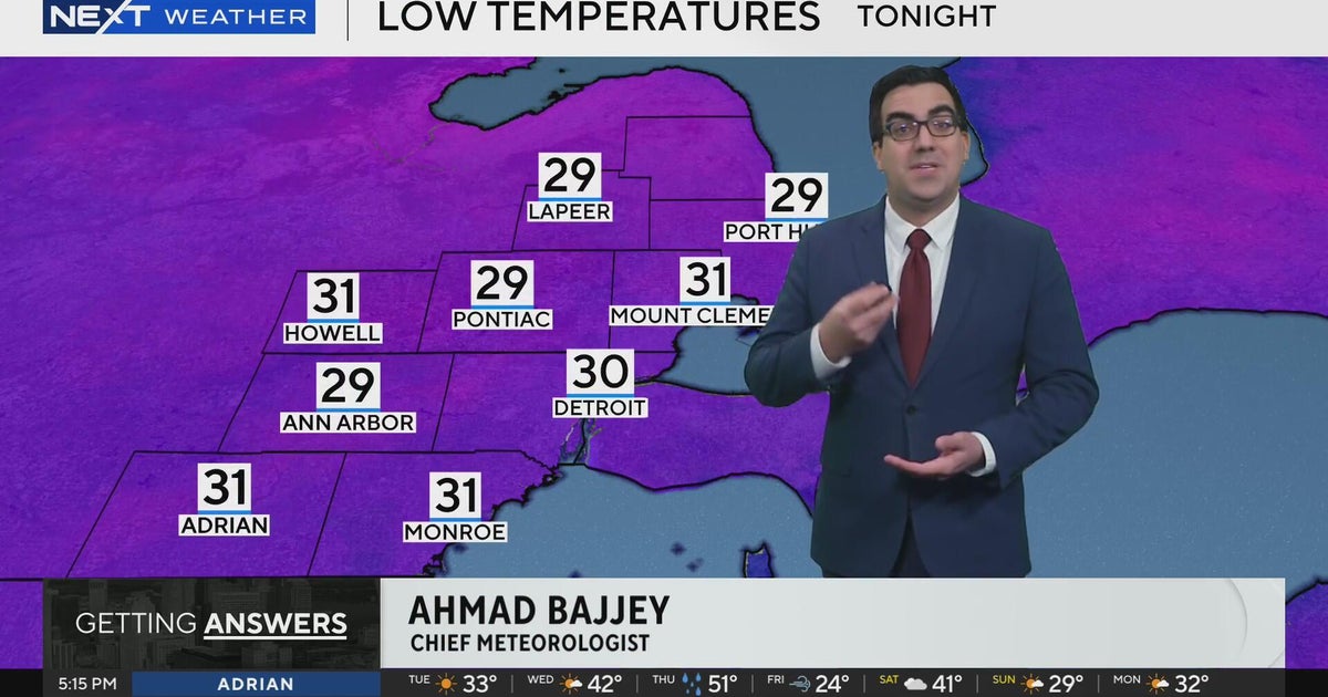 Warm week with Friday cold - CBS Detroit