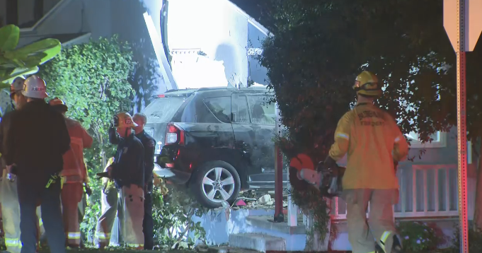 Driver flees scene after crashing into Burbank house
