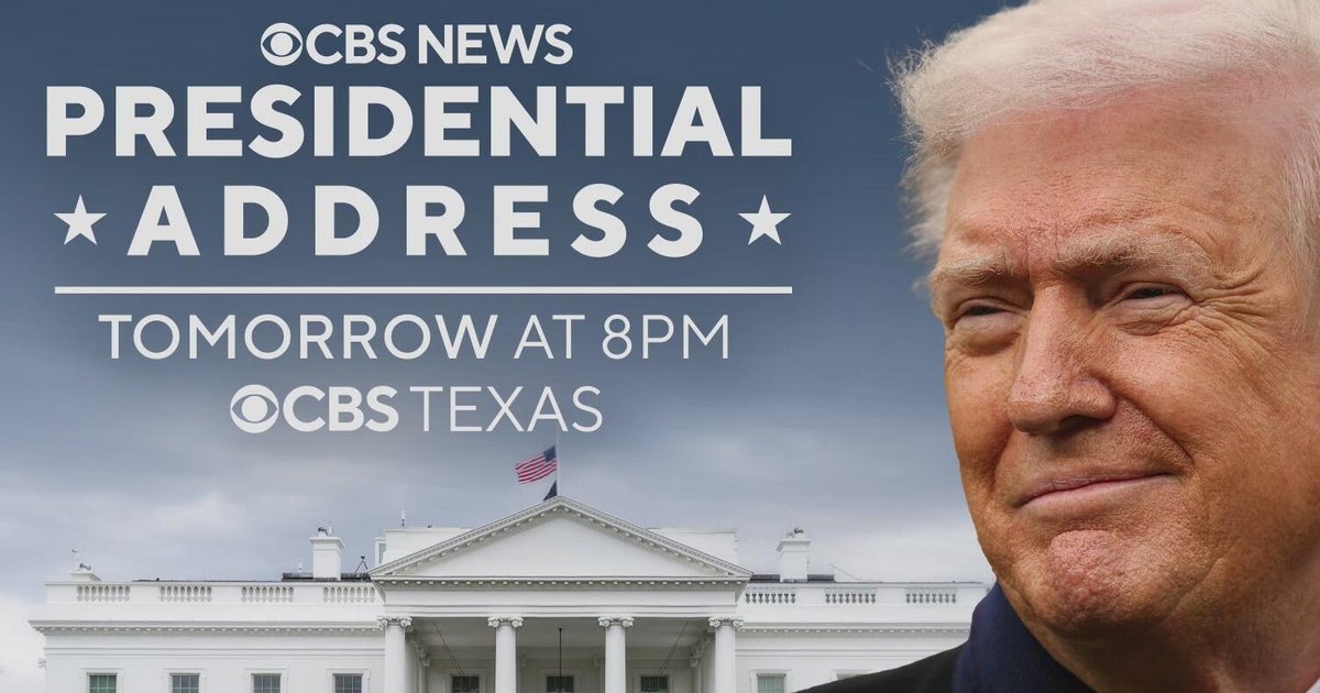 Trump to deliver prime-time address to the nation on Wednesday - CBS Texas