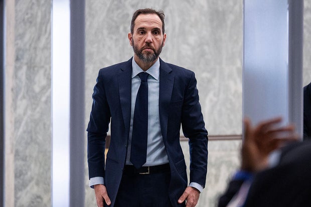 Former special counsel Jack Smith arrives for a closed-door deposition with the House Judiciary Committee at the Rayburn Building in Washington, D.C., on Dec. 17, 2025. 
