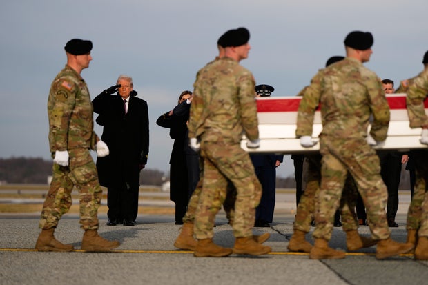 Trump participates in dignified transfer honoring U.S. soldiers killed in Syria