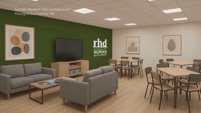 An artist rendering of the common room planned for the transitional housing facility 
