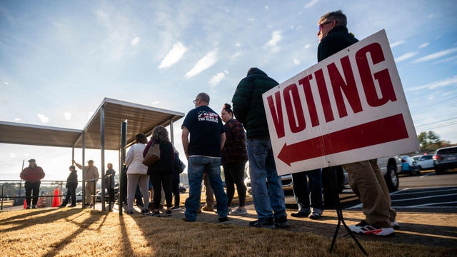 CARTERSVILLE, GA - NOVEMBER 26-  People are seen in line to vot 