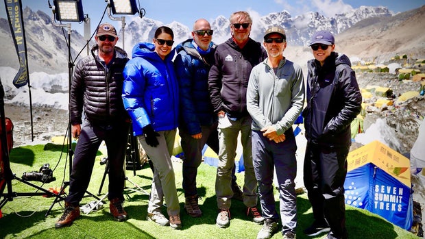 60 Minutes team at Everest Base Camp 