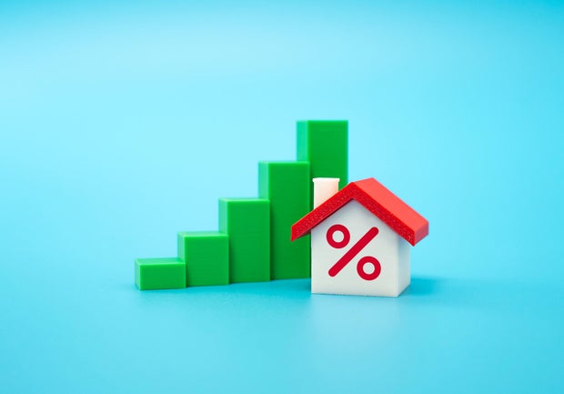 Home and the growing trend of rising real estate values. 