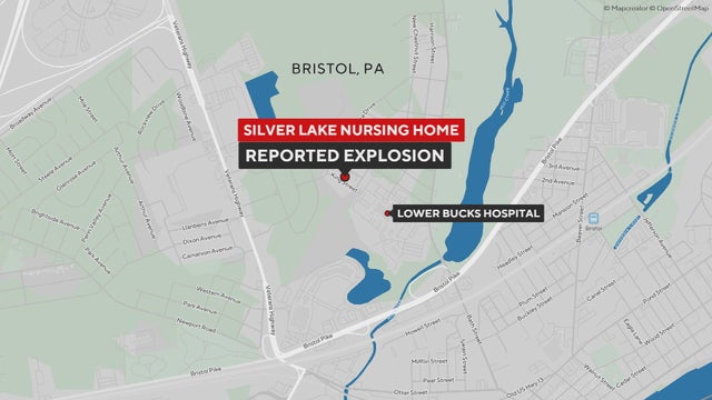 Map showing location of Silver Lake nursing home near Lower Bucks Hospital 