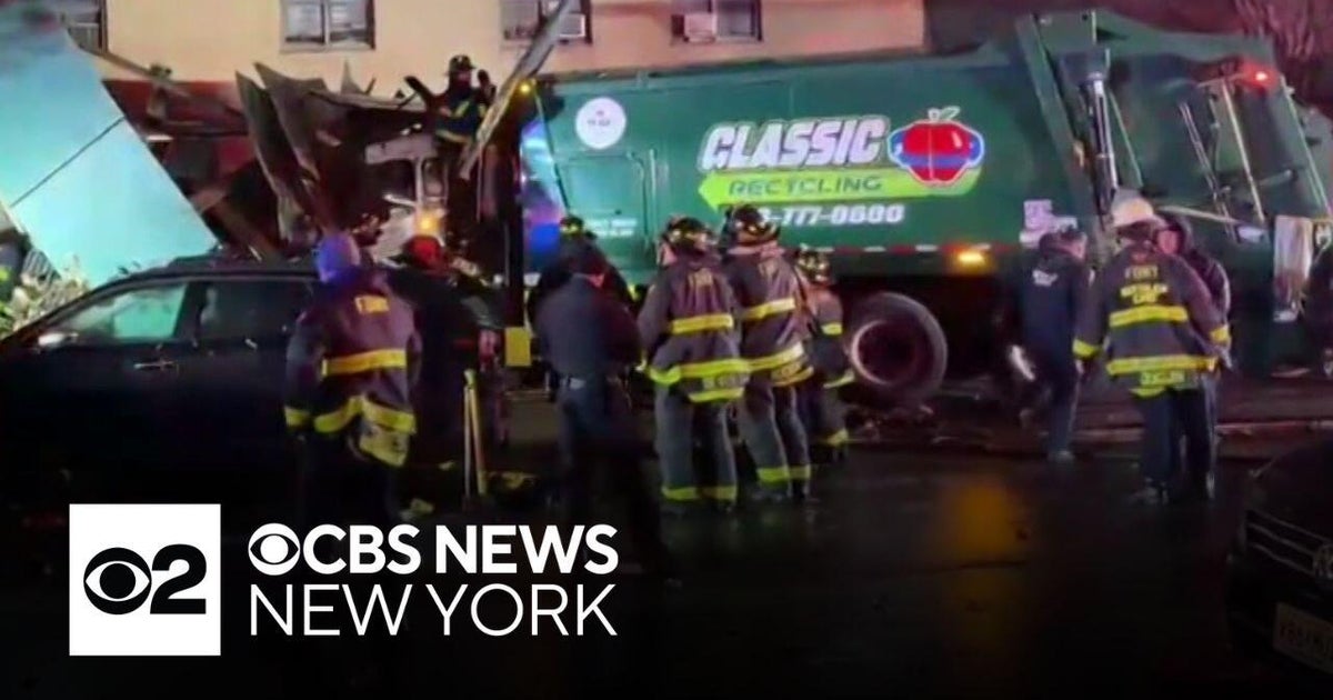 Pedestrian killed when garbage truck hits scaffolding in East Harlem