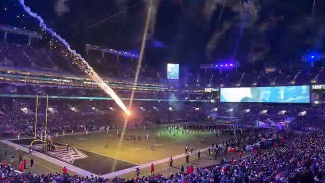 Firework lands on field during Baltimore Ravens game 