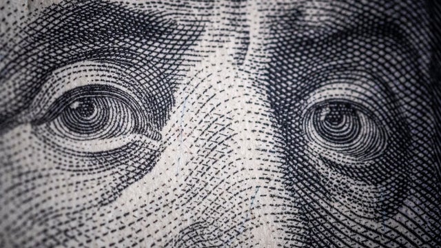 Close ups of US dollar bills 