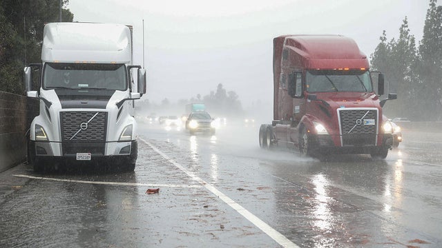 Heavy rain in California 
