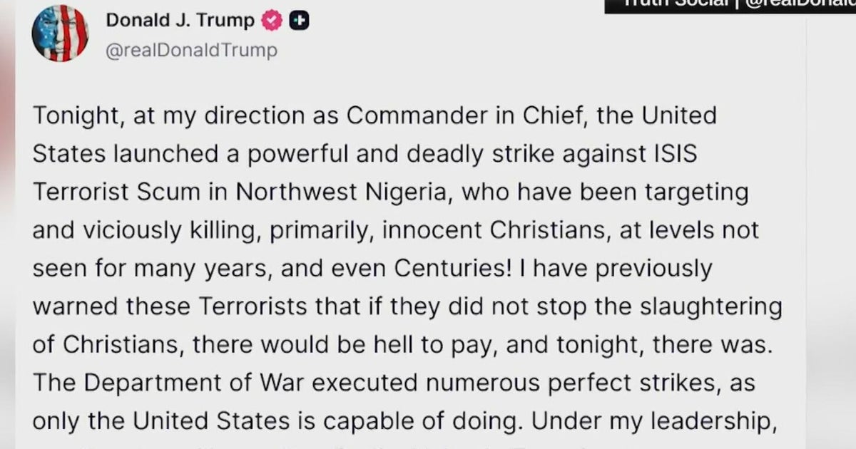 U.S. strikes targets in Nigeria