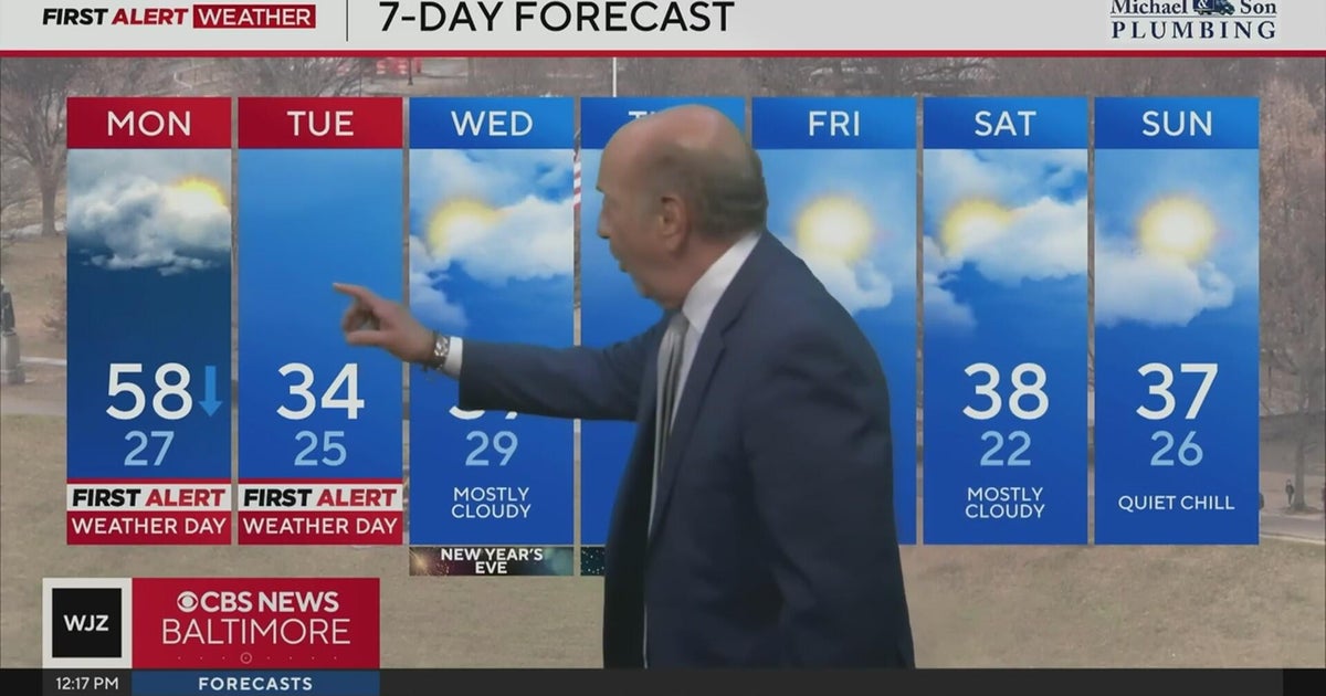 Mild temperatures expected for New Year's Eve in Maryland