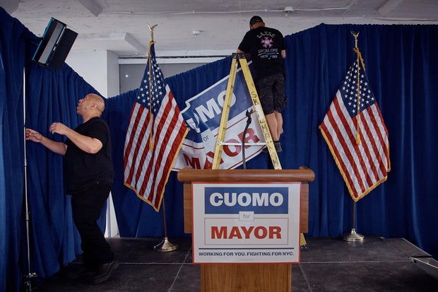 New York City Mayoral Candidate Andrew Cuomo Votes In The Democratic Primary 