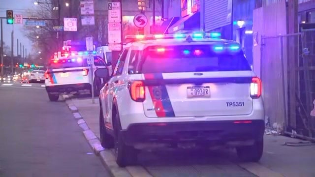 A SEPTA police car near the station at Broad Street and Girard Avenue 
