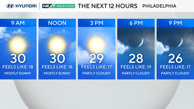 Mummers parade forecast - sunny with temperatures in the upper 20s 