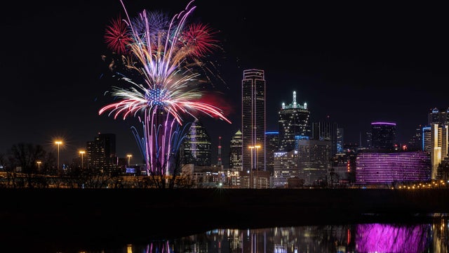 Dallas Skyline New Year Firework 