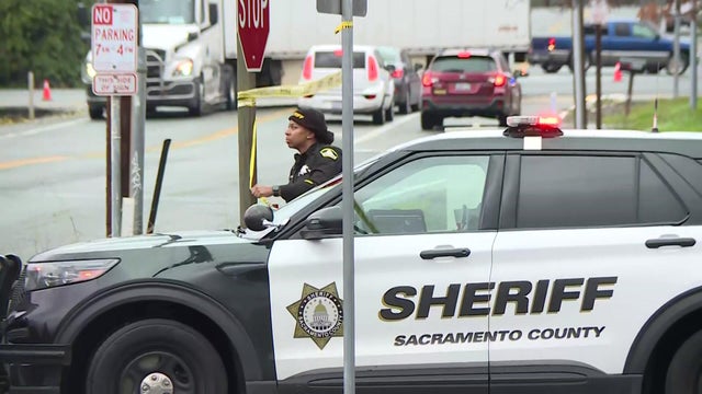 Police car flashing lights, closeup of photo with shallow depth of field 