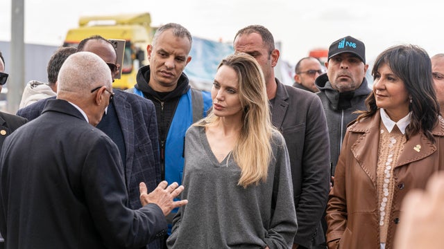 Angelina Jolie Visits Egypt-Gaza Border Area To Review Aid Efforts 