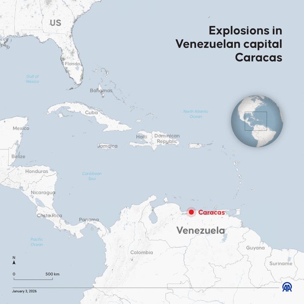 Map of Caracas, Venezuela