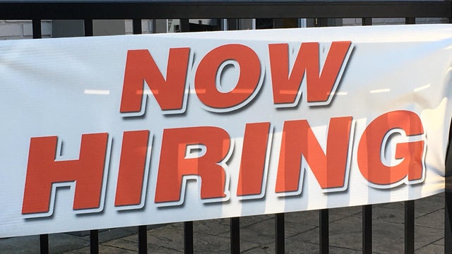 Employment sign trying to hire new workers 