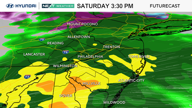 Saturday rain outlook