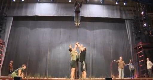 High flying acrobat describes his part in "Water for Elephants" musical coming to Denver next month