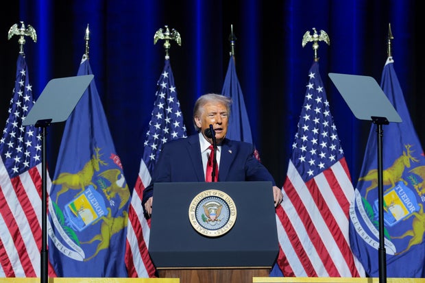 President Trump Speaks At The Detroit Economic Club 