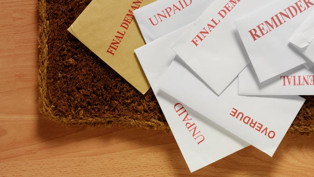 Envelopes and Bills on the Doormat 