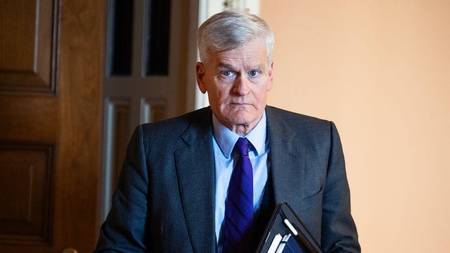 Sen. Bill Cassidy leaves the Republican Senate luncheon in the U.S. Capitol on Jan. 13, 2026. 