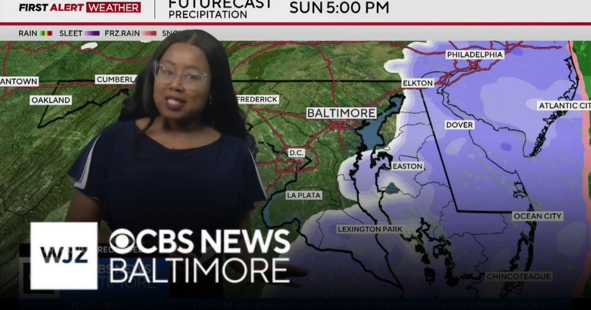 Snow expected Sunday before bitter cold strikes Maryland