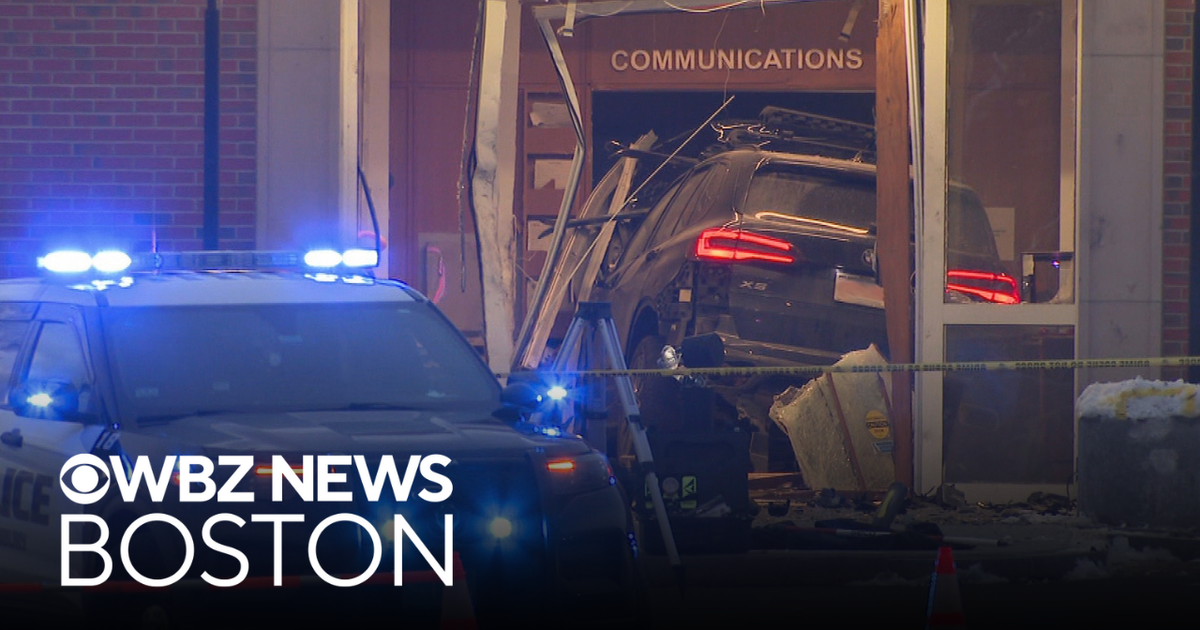 Man intentionally crashes into Shrewsbury police station, chief says