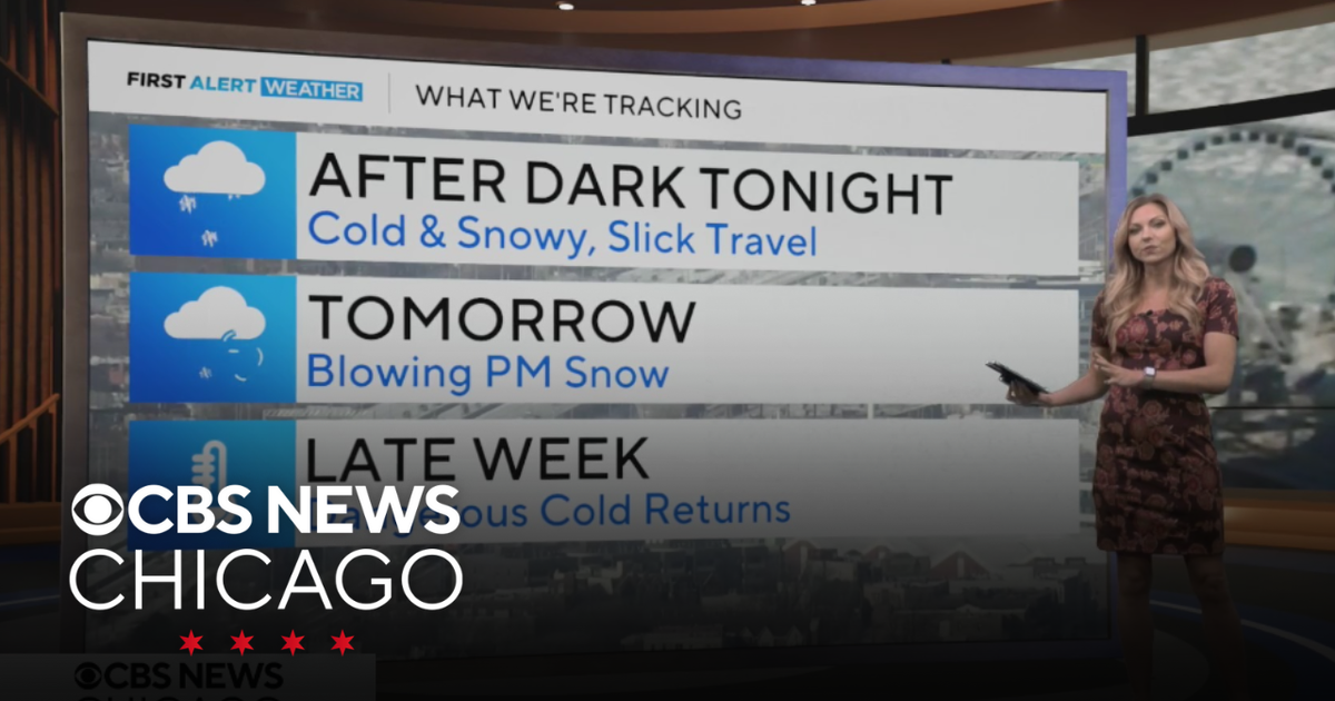 Snowy night ahead for Chicago area