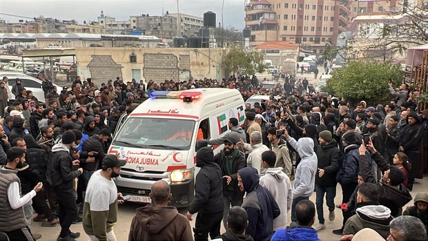 funeral procession for 3 journalists killed in Gaza 