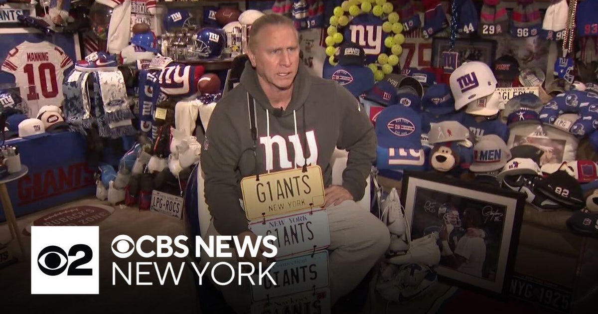 Giants superfan talks to CBS News New York about the hiring of John Harbaugh