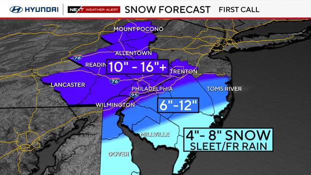 First call snow totals 