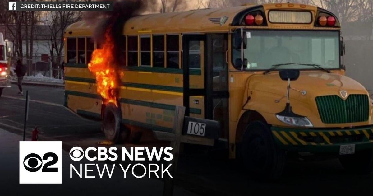 Fire breaks out on school bus in Rockland County, N.Y.