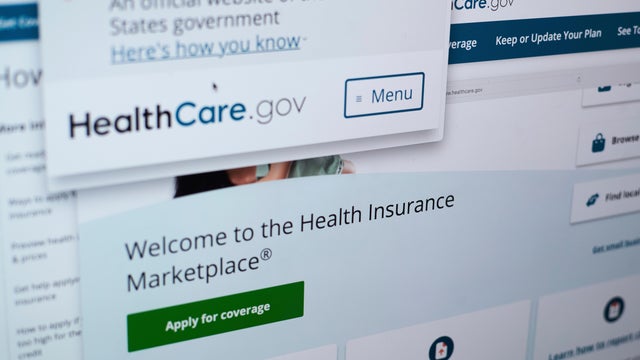 Pages from the U.S. Affordable Care Act health insurance website healthcare.gov are seen on a computer screen in New York, Aug. 19, 2025. 