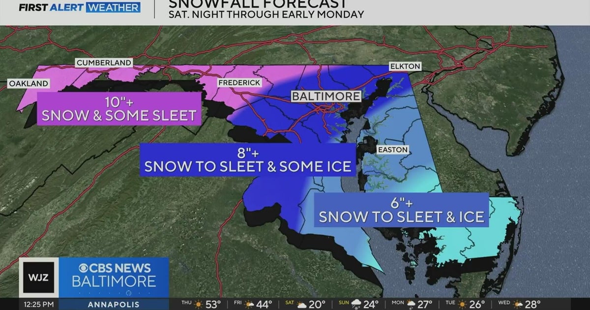 Maryland prepares for winter weather this weekend. Tracking the timeline for snow