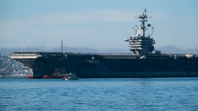 U.S Navy Aircraft Carrier USS Abraham Lincoln  Return From Middle East 
