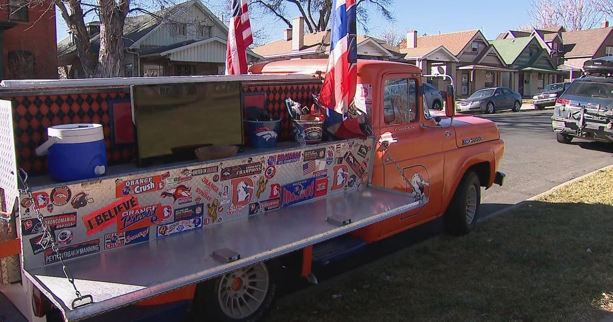 Denver Broncos superfan takes tailgating to next level with customized truck in the Orange Zone