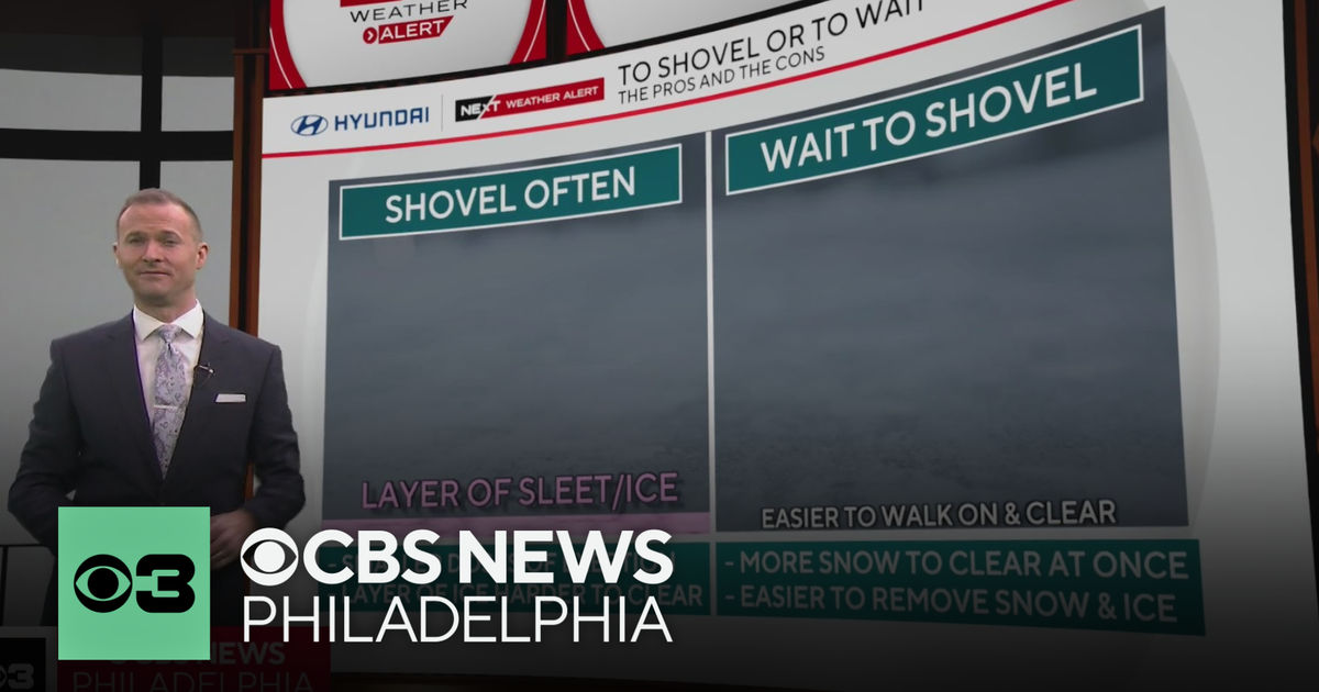 When to shovel as snow falls around the Delaware Valley Sunday