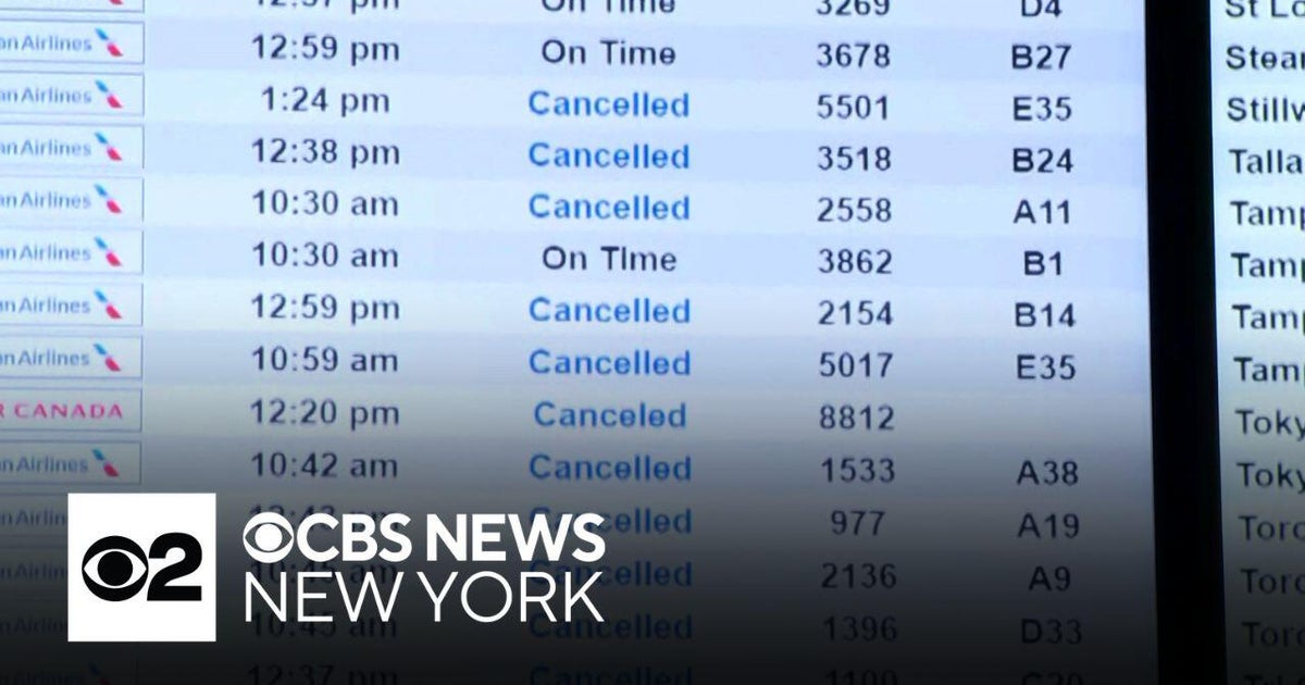 Thousands of flights canceled due to winter storm - CBS New York