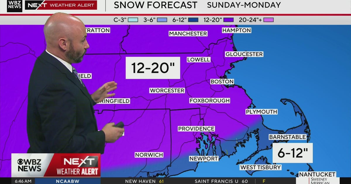 Weather forecast calls for nearly two feet of snow for Boston, most of Massachusetts