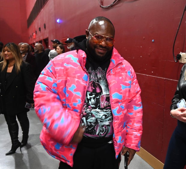 People post for photos at Mike Tyson's tour stop in Atlantic City 