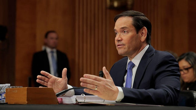 Sen. Marco Rubio speaks during a Senate Foreign Relations Committee hearing in the Dirksen Senate Office Building in Washington, D.C., on May 20, 2025. 
