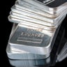 Silver bars pure Silver,business investment and wealth concept 