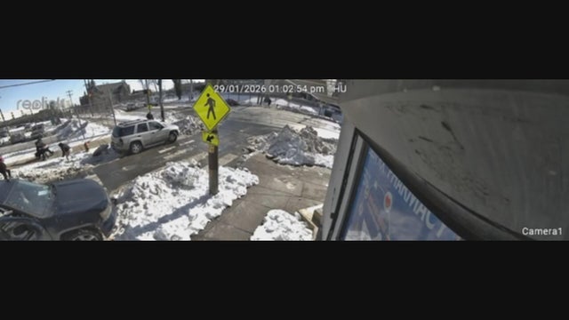 Surveillance footage shows a fight in Kensington 